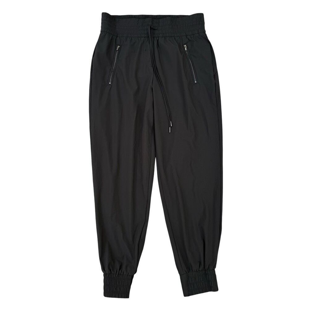 Nicole Miller New York Women’s Black Jogger Pants Size 8 Stretch Pull-On Zipper